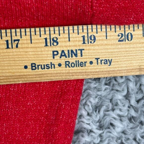 Abound Cropped Sweater Red Women's Size XX Small Soft Boxy Oversized Cozy - Picture 7 of 10